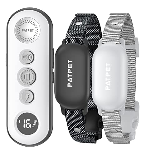 Patpet Shock Collar For Large Dog(10-100 Lbs) 2 Dogs, Rechargeable Ipx7 Waterproof - Dog Training Collar With Remote For Small M