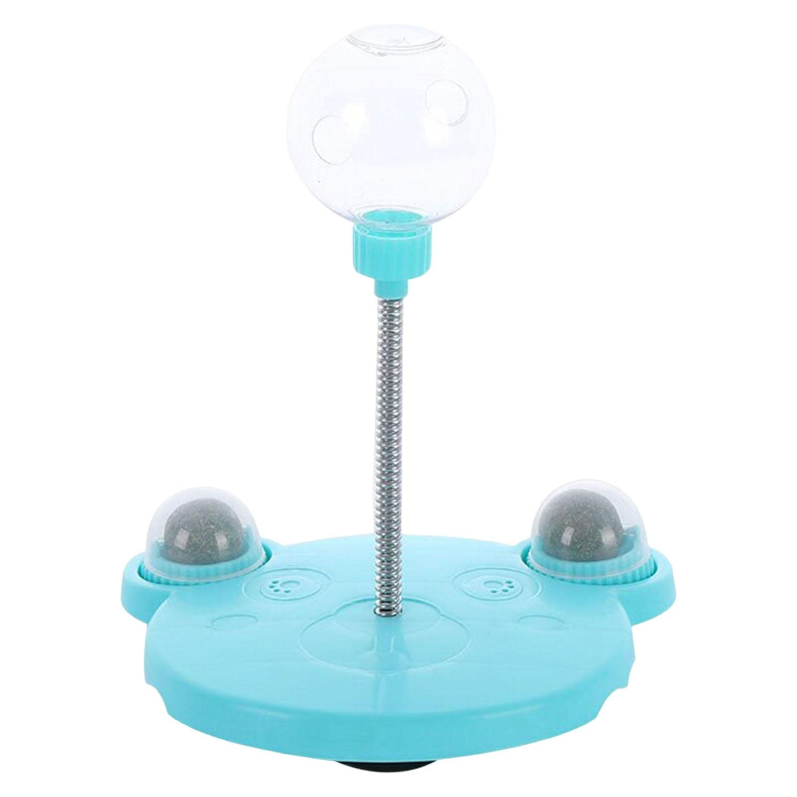 Ecomistiq Funny Dog Cat Slow Feeder Toy For Pet Training Exercise Blue And Catnip Ball| Toys| Supplies |Pet