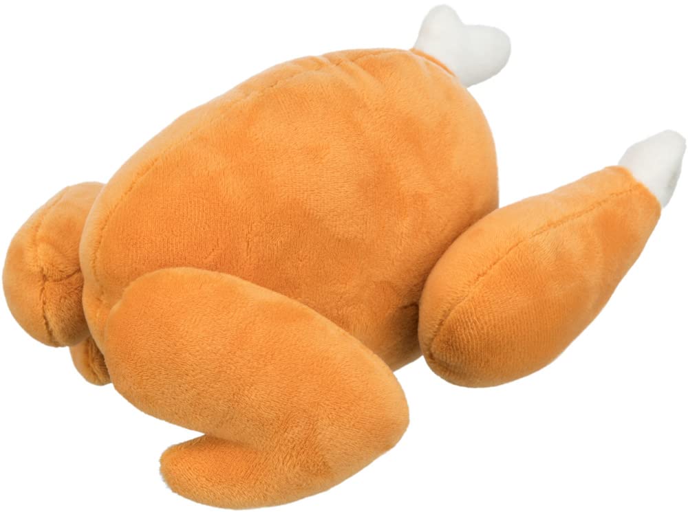 Trixie Roast Chicken Squeaky Plush Toy For Dogs, Soft Cuddly Plush Toy, Polyester Material, Perfect For Both, Indoor & Outdoor P