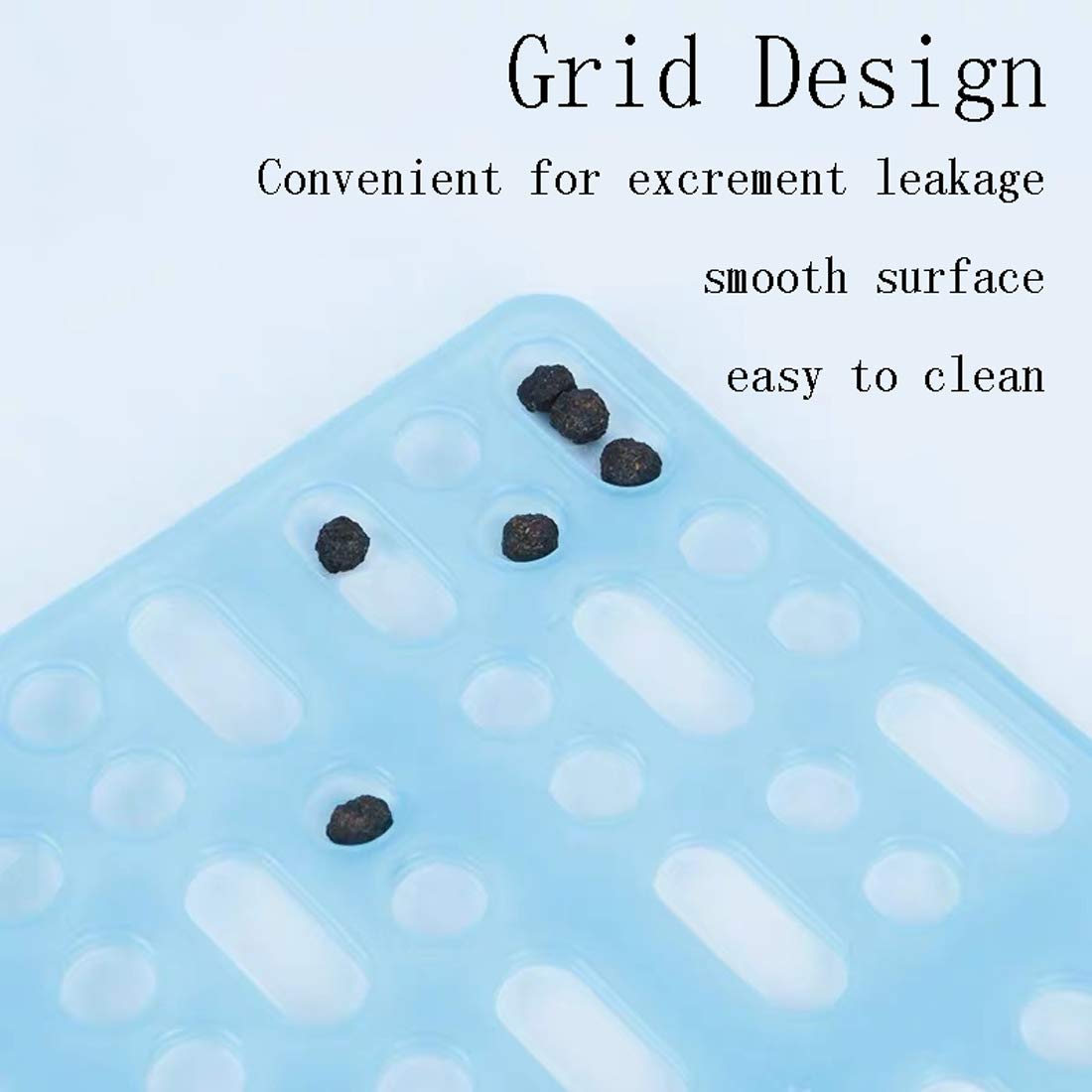 Hamiledyi 4 Pcs Rabbit Cage Mats Small Animal Plastic Feet Pads Floor Mat For Pet Cats Dogs Bunny Hamster Rat Chinchilla Guinea Pig