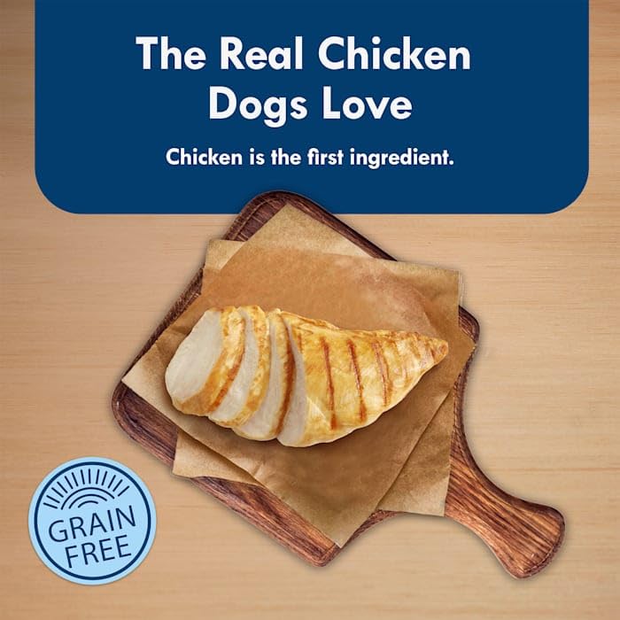 Blue Buffalo Delights Rotisserie Chicken Flavor in Gravy Small Breed Natural Wet Dog Food, 3.5 oz., Case of 12