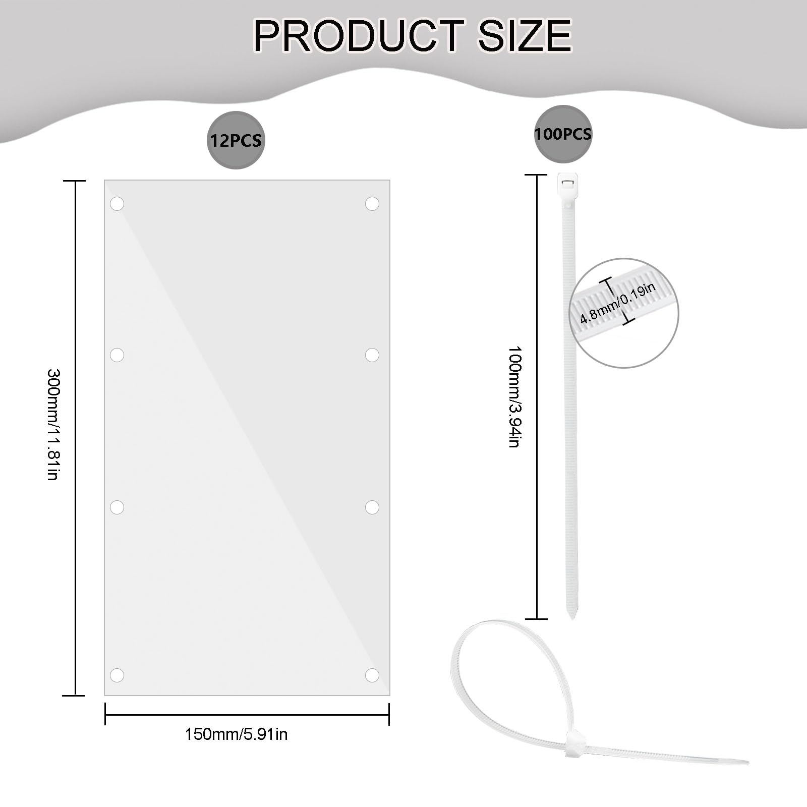 Pesandy Pet Cage Liner Protection, 12 Pcs Clear Edge Guard For Rabbit, Guinea Pig, Hamster, Hedgehog, Chinchilla, Ferret, Bunny