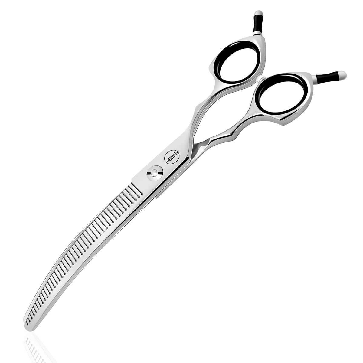 Hashimoto Curved Fluffer Scissors For Dog Grooming, 42 Teeth, 50% Thinning Rate, 7.0 Inch, Light Weight, Designed To Remove Bulk