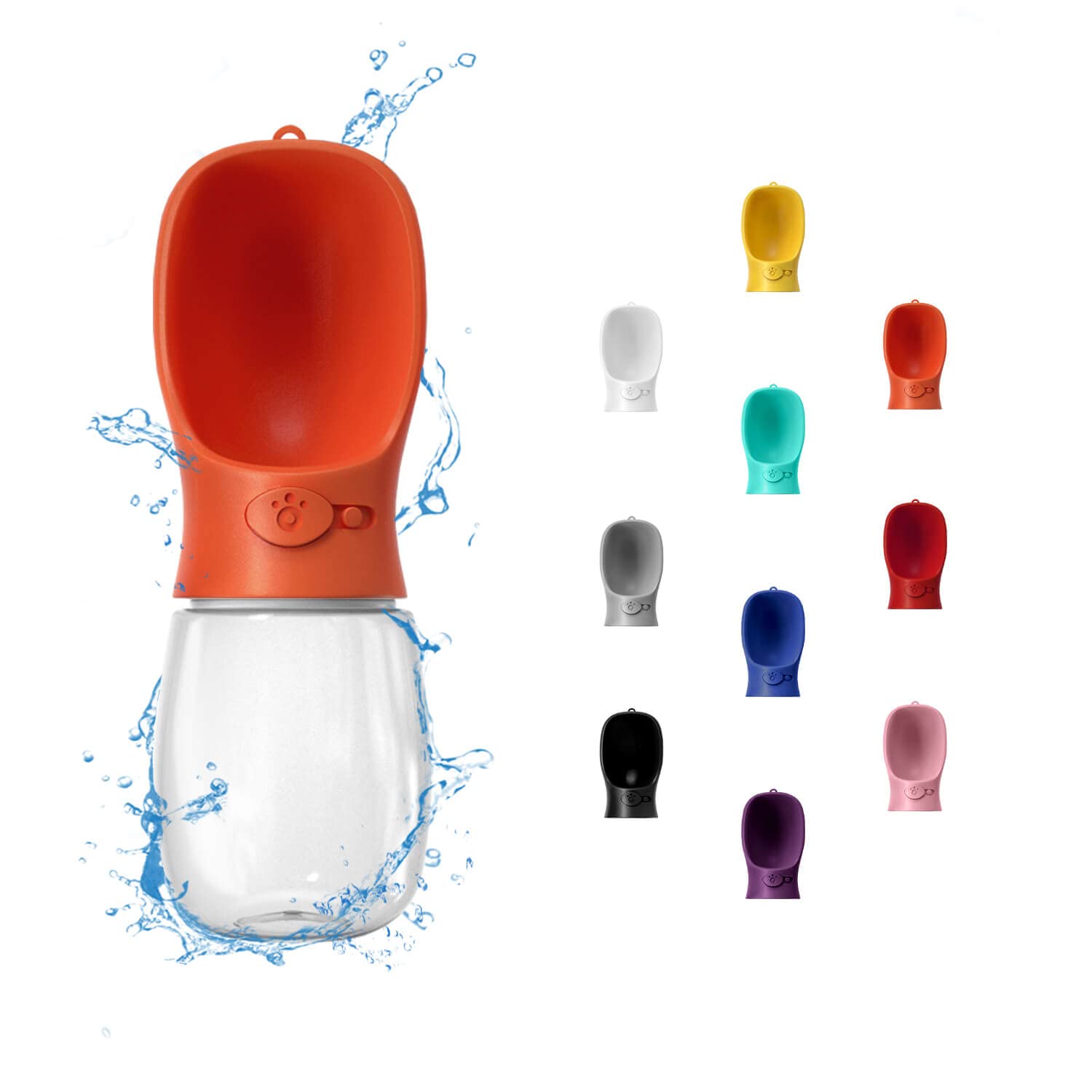 Wepet Portable Dog Water Bottle, 12 Oz, Leak Proof Puppy Water Dispenser With Drinking Feeder For Pets Outdoor Walking, Hiking, 