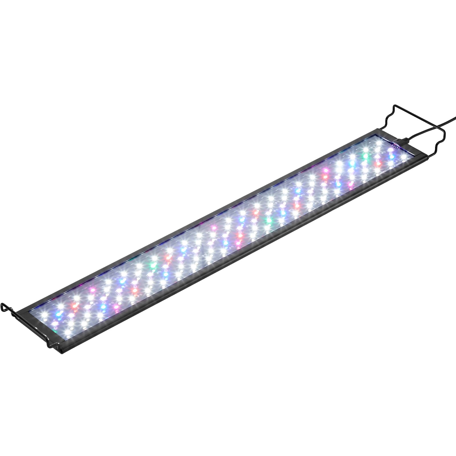 Vevor Aquarium Light With Lcd Monitor, 22W Full Spectrum Fish Tank Light With 24/7 Natural Mode, Adjustable Brightness & Timer -