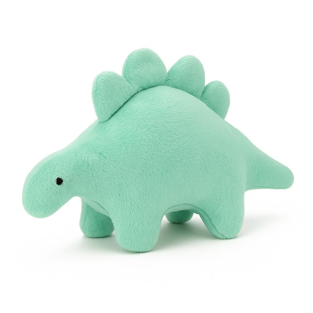 WAGGYTAILS Plush Dinosaur Dog Toy (Made in U.S.A) Soft Squeaky Chew Toy for Puppies, Small & Medium Dogs  Durable PetSafe Inte