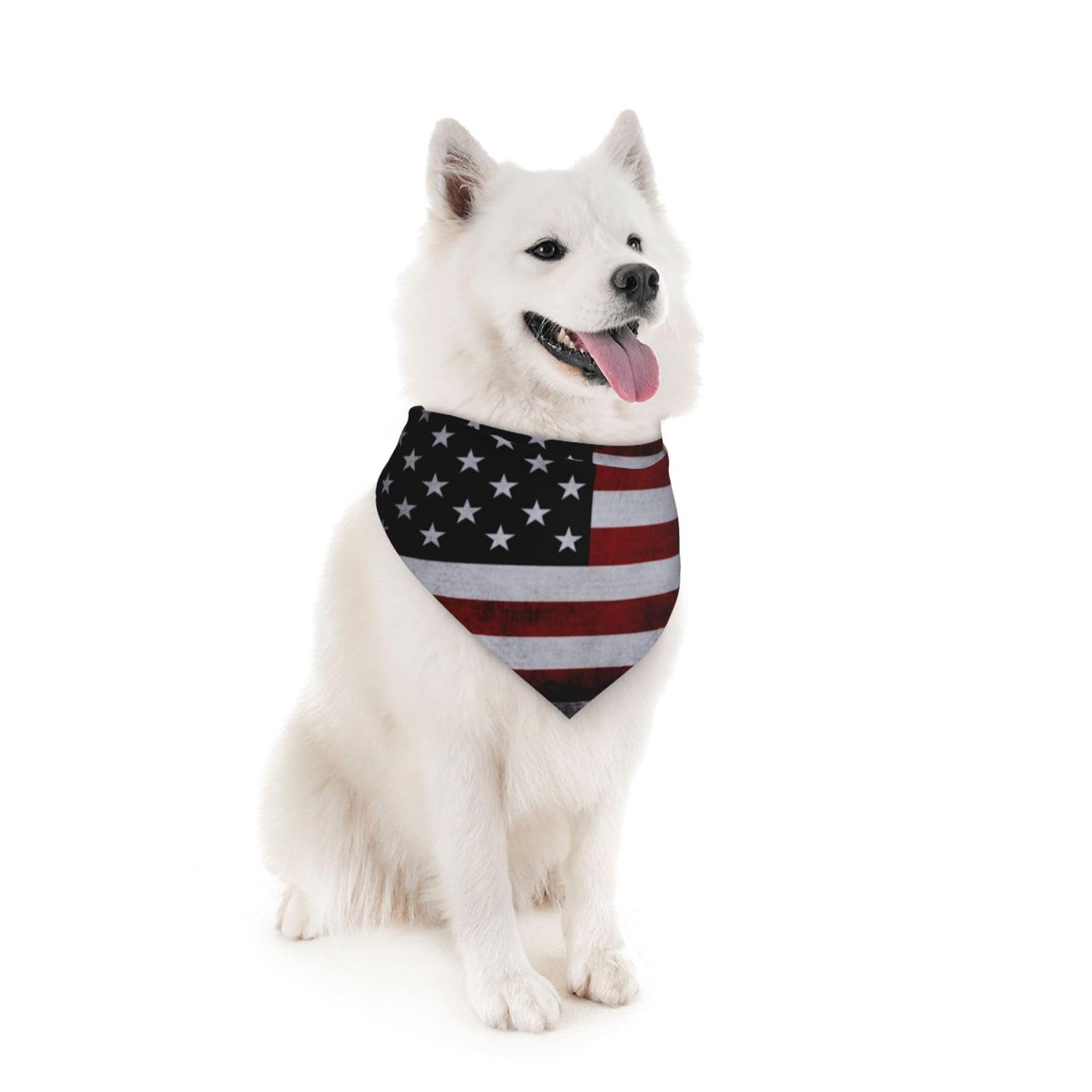 American Flag Dog Bandana Scarf Triangle Bibs Pet Accessories Cat Kerchief