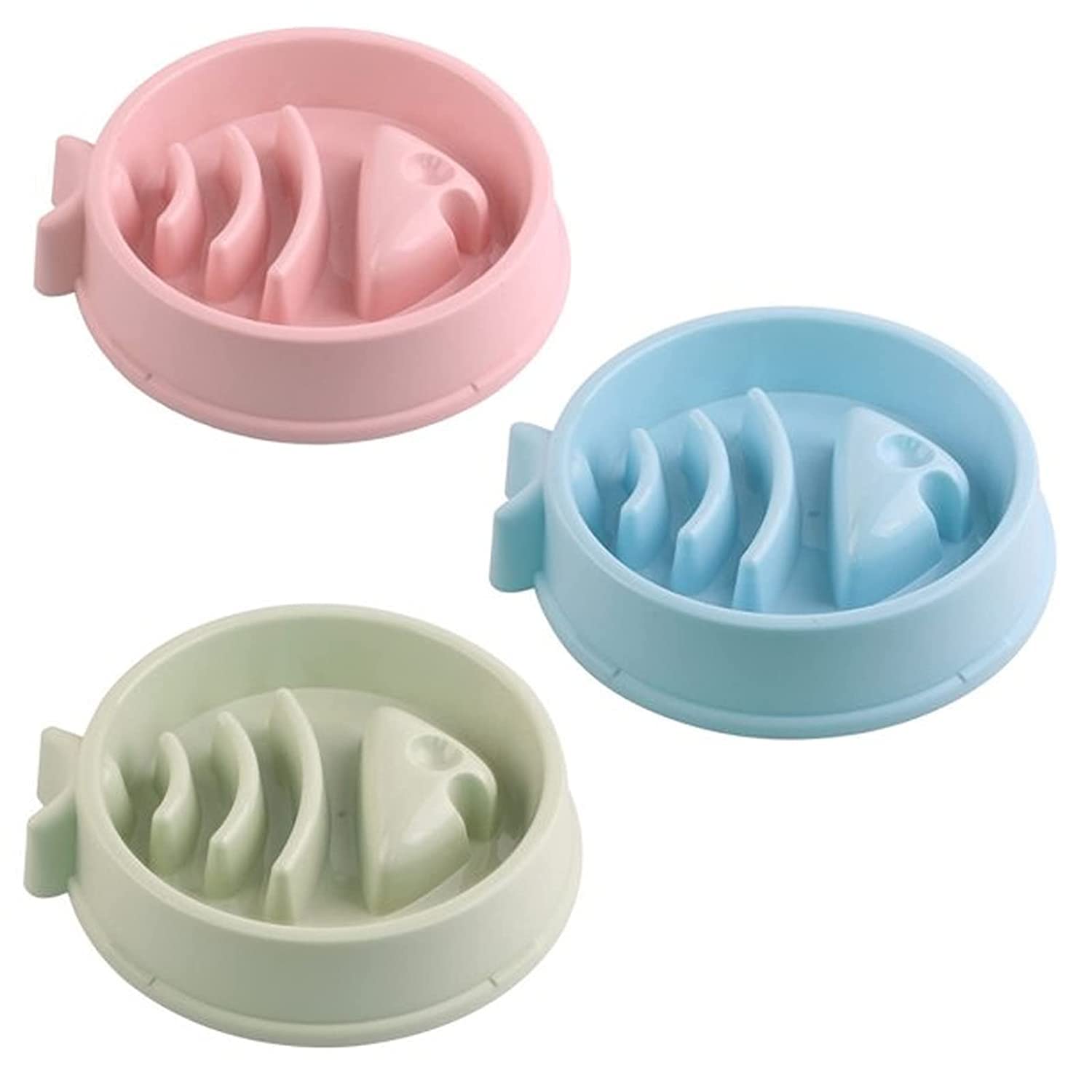 Sripet Slow Feeder Dog Bowls Dog Food Bowl Slow Feeder Prevent Choking & Overeating Fish Shape,Interactive Non Slip Healthy Dog 