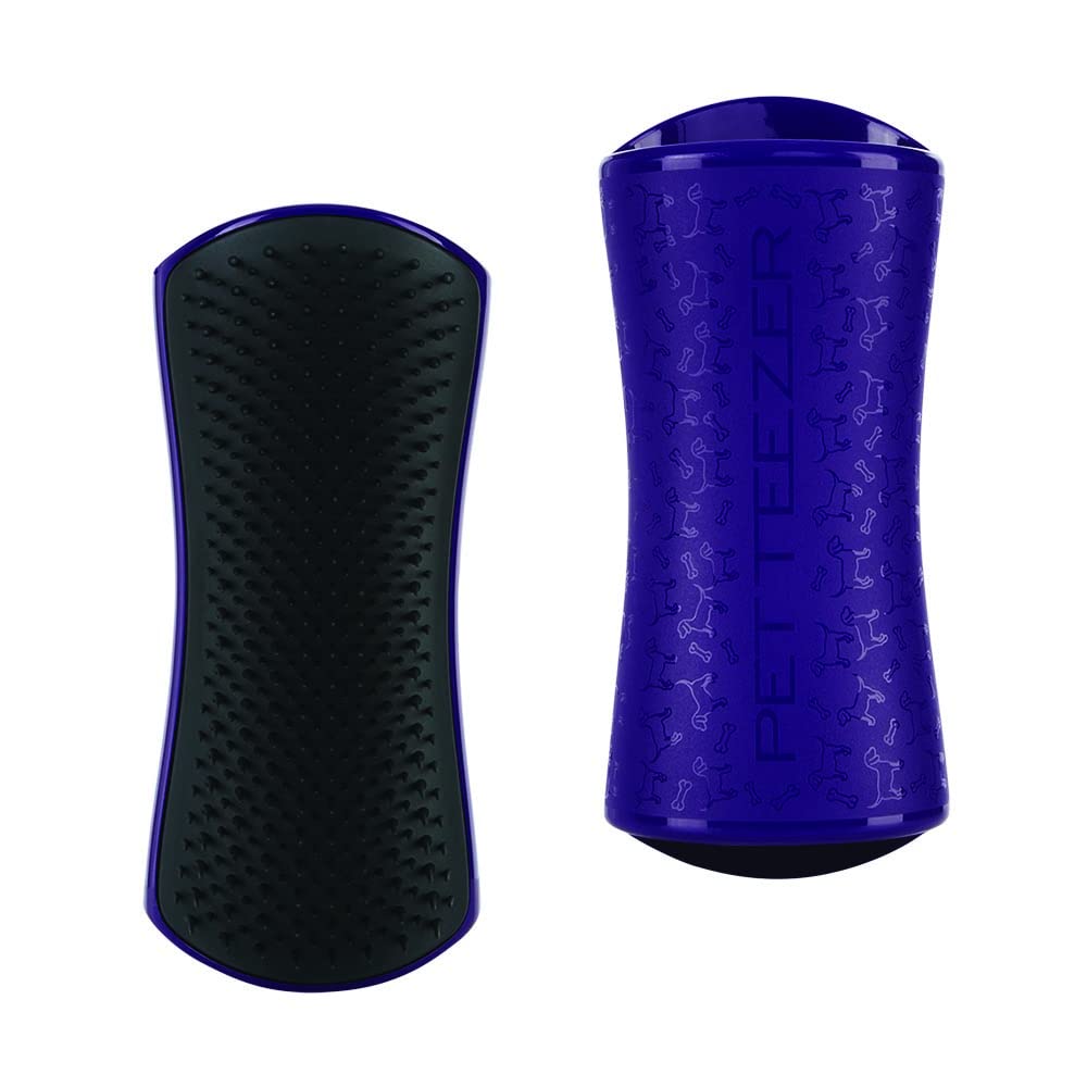 Tangle Teezer | Pet Teezer | De-Shedding And Dog Grooming Brush | Dry Brush Or Dog Bath Brush | Purple & Grey