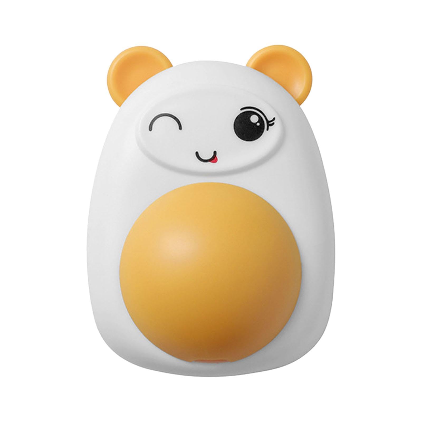 Ujeavette Cat Catnip Balls Interactive Toys With Lid Kitty Playing Kitten Chewing Toys Bear Yellow