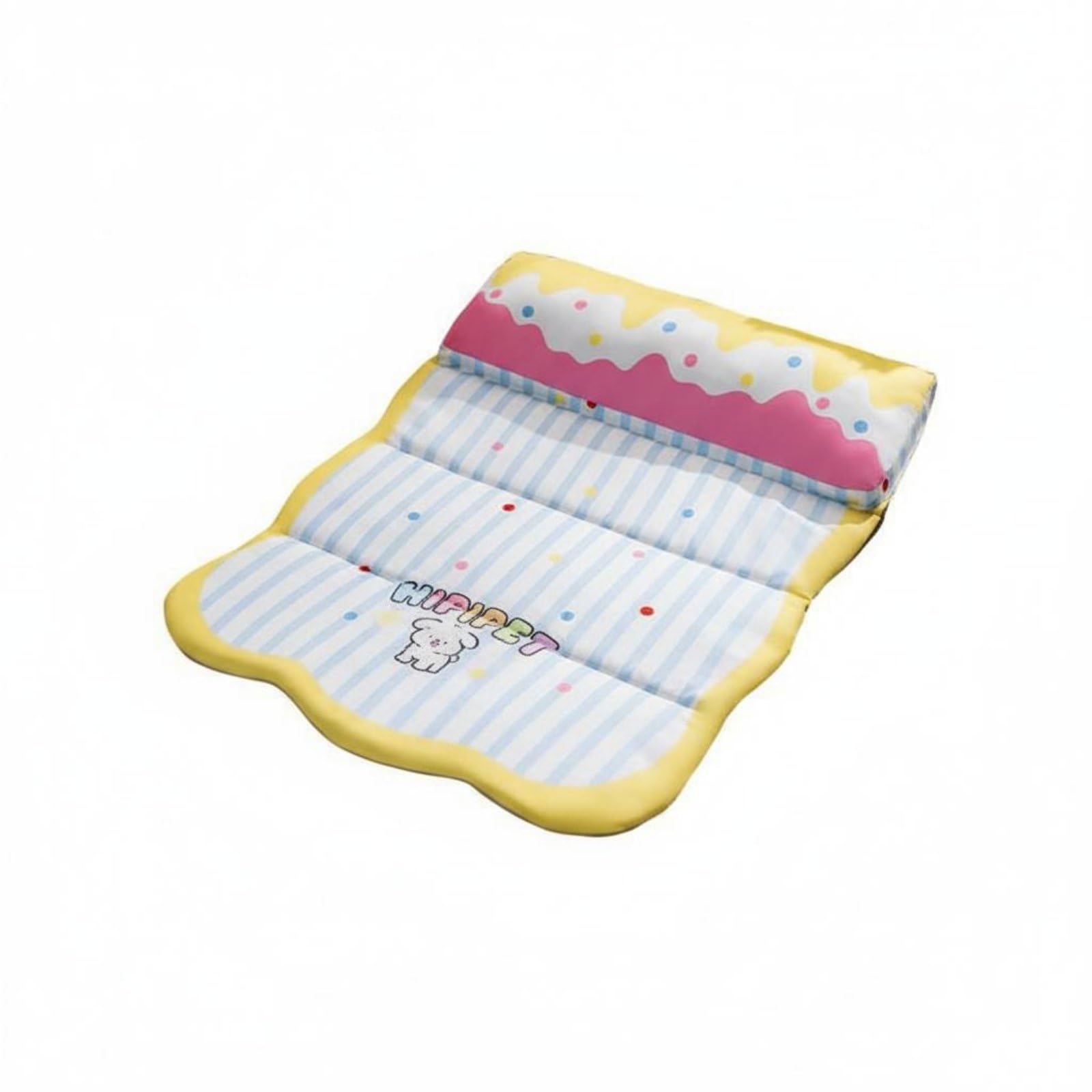 LOOM TREE Easy to Clean Foldable Pet Mat with Pillow WearResistant Waterproof Dog Sleeping Pad DoubleSided TriFold Pet Sleepi