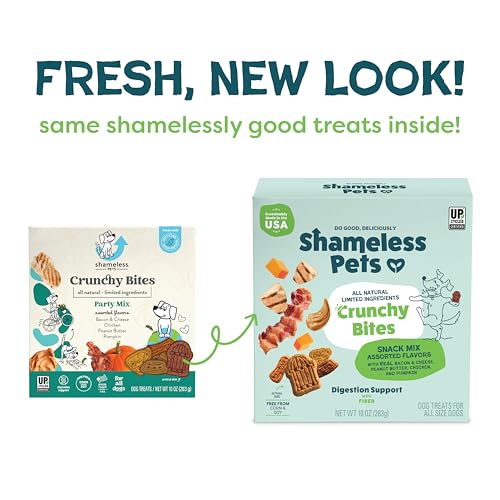 Shameless Pets Crunchy Dog Treats - Variety Pack 3 Boxes - Healthy Dog Biscuits & Cookies Treats for Small, Medium, and Large Do