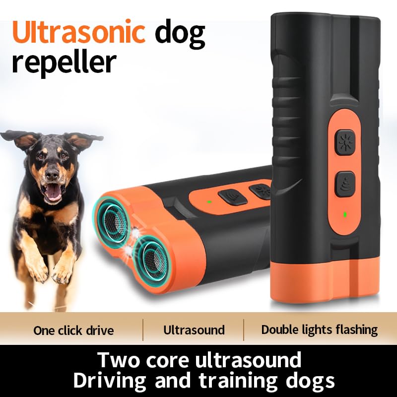 2025 Dog Sonic Bark Deterrent,Rechargeable Dual Head Dog Repeller,Safe 25Khz Sonic Frequency Transmitter,Anti Bark Device For Do