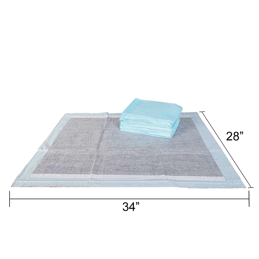 Bv Xl Puppy Pads X-Large Leak-Proof 28''X34'' [40Ct] | Carbon Pee Pads For Dogs Ultra Absorbent - Charcoal Dog Pee Pads Extra La
