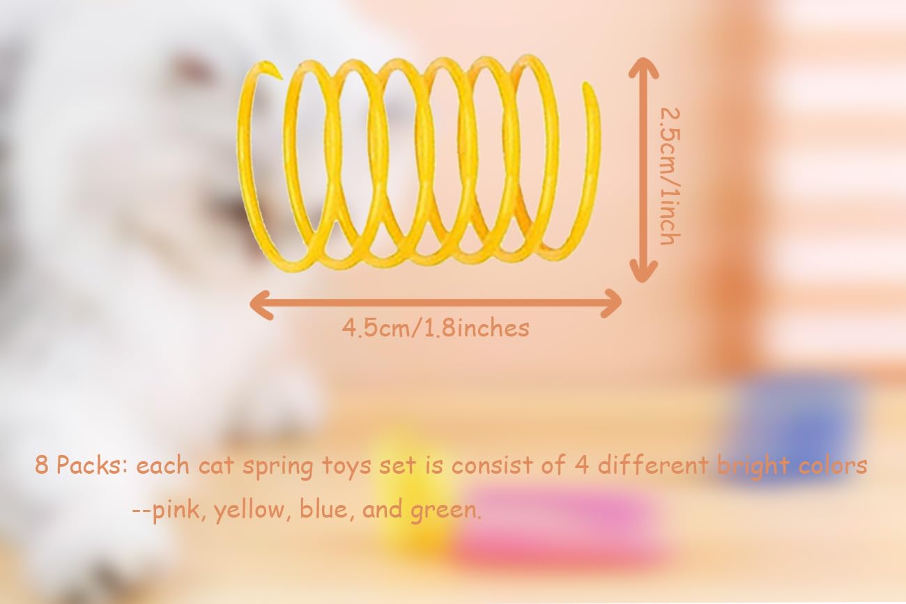 Benepoint Cat Spring Toys, Interactive Cat Toy For Swatting, Hunting,And Grinding Teeth, Durable Cat Springs For Indoor Cats To