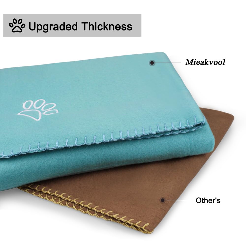 Mieakvool Puppy Dog Blanket, 6 Pack Pet Blankets For Dog Puppy Cats Pets Fleece Blanket Paw Print Dog Blanket For Small Medium L