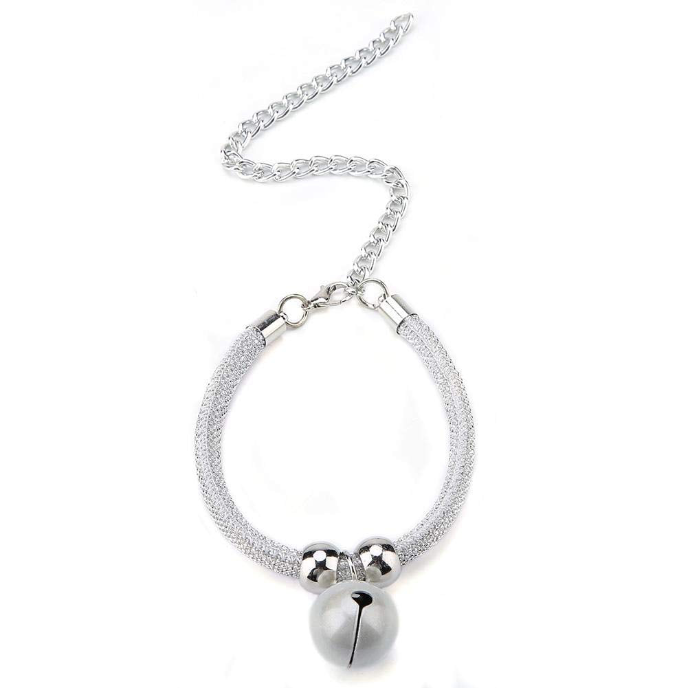 Japanese Pets Cat Collar Adjustable Kitty Kitten Necktie Nylon Necklace Grooming Accessories Pet Supplies With Bell Extension Chain For Wedding Party Birthdays Photoshot (White)