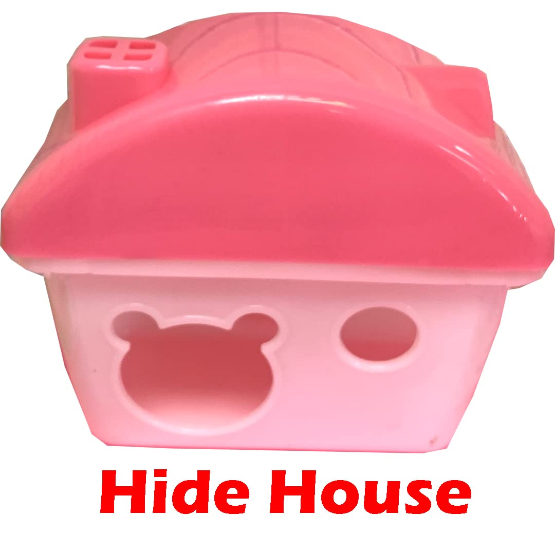 Pink Large Multi-Floors Hamster Mansion Mouse Habitat Gerbil Home Rat House Small Animal Critter Cage