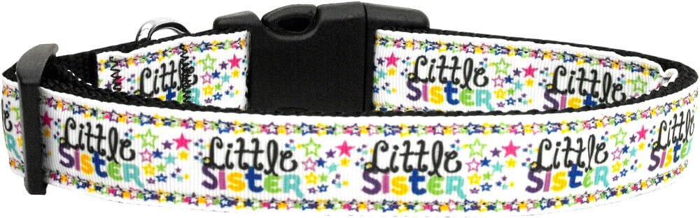 Pet Dog & Cat Nylon Collar or Leash, &quot;Little Sister&quot; MD Collar