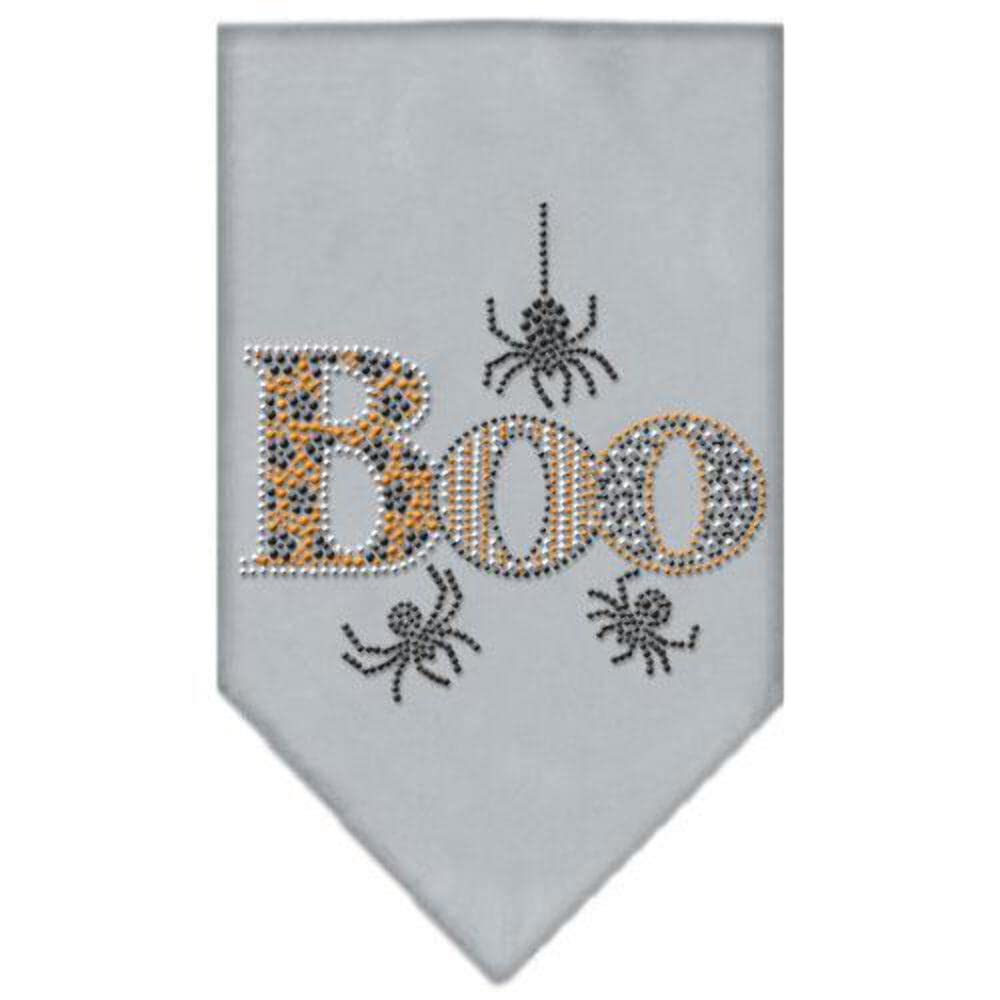 Mirage Pet Products Boo Rhinestone Bandana White, Large