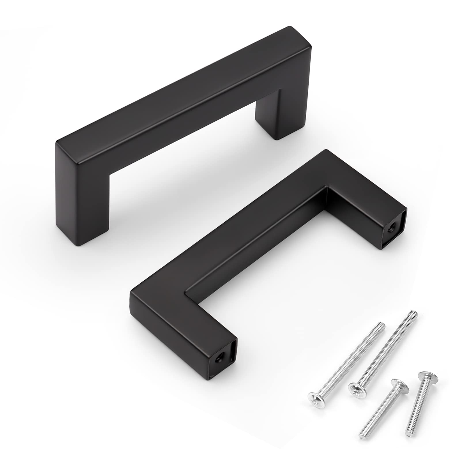 Knobwell 6 Pack Stainless Steel Kitchen Cabinet Pulls And Handles, Bathroom Kitchen Cabinet Door Handles, 3 Hole To Hole Distanc