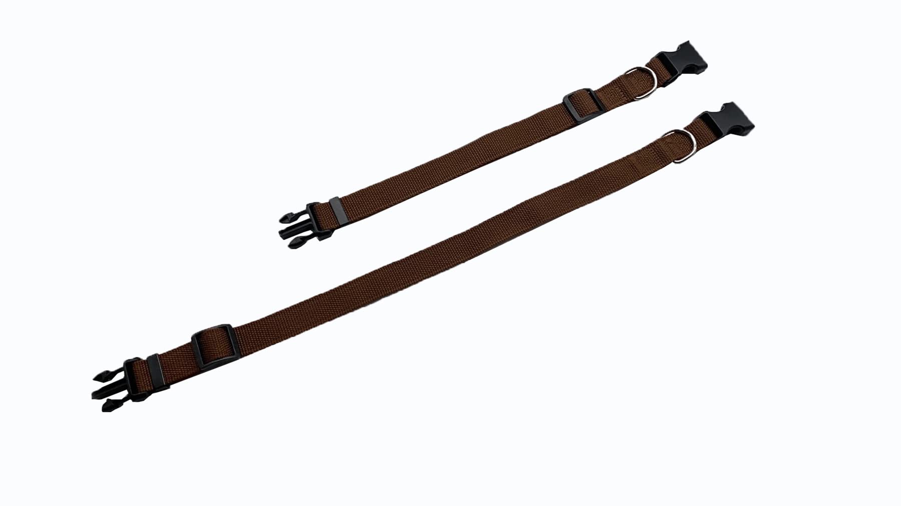 Adjustable Nylon Dog Collar, Durable Pet Collar 1 Inch 3/4 Inch 5/8 Inch Wide, For Large Medium Small Dogs (M(3/4' X 14-21'), Brown)