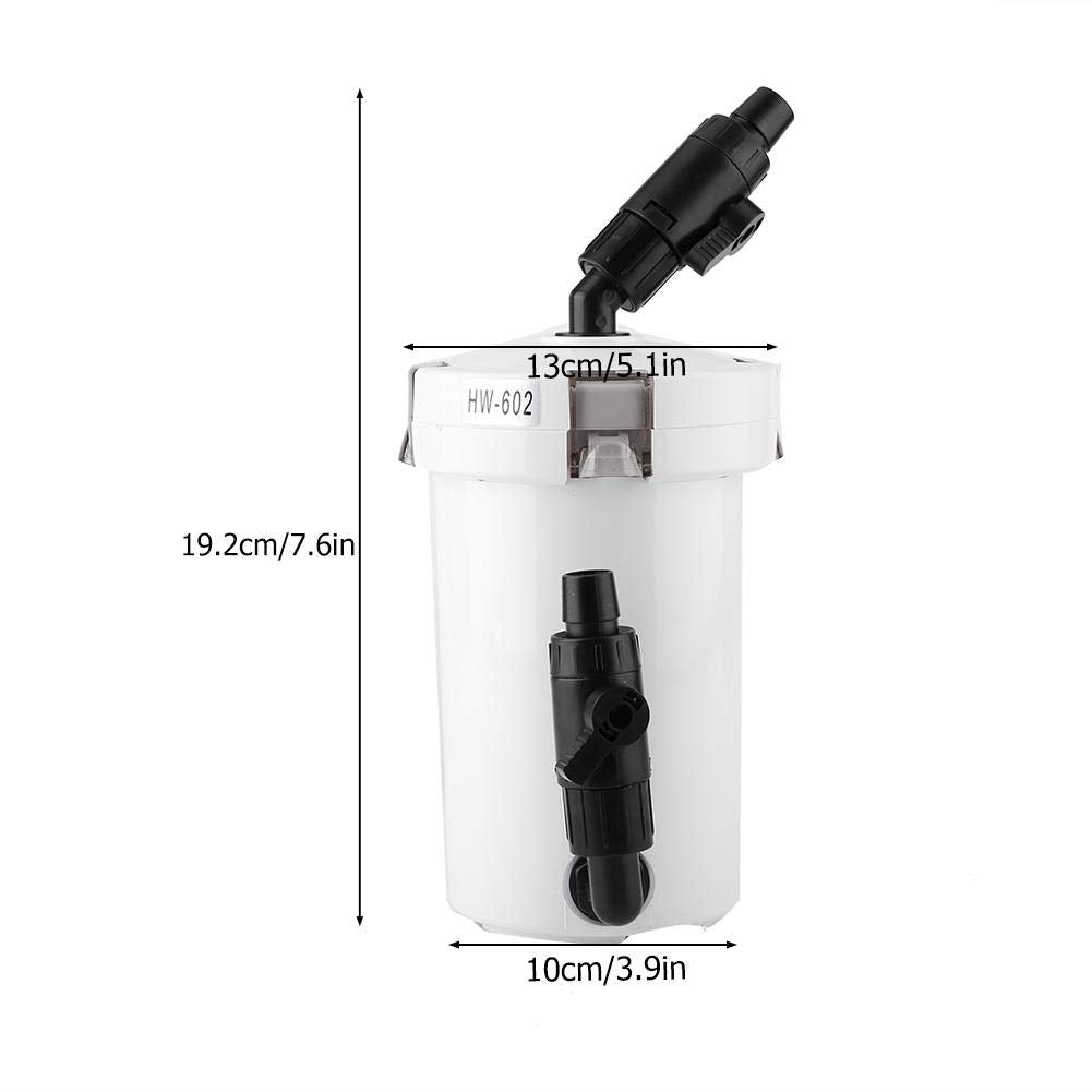Fdit Aquarium Fish External Canister Filter with Pump Table Mute Filters Bucket HW-602 HW-603 HW-602B HW-603B(602)