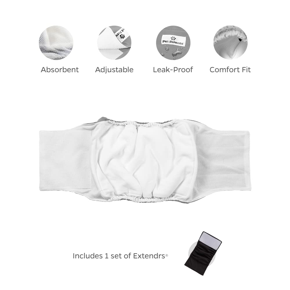 Pet Parents Premium Washable Belly Bands For Male Dogs & Extendrs, (3Pack) Of Male Dog Diapers & Male Dog Belly Bands, Color: Natural, Size: Medium Dog Diapers Male