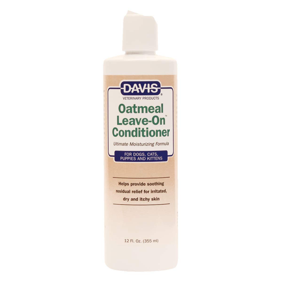 Davis Oatmeal Leave-On Dog & Cat Conditioner, 12-Ounce, Dm112 12