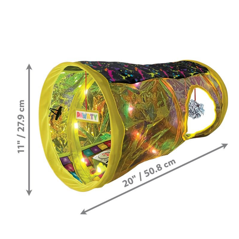 Kong Play Spaces Rave Cave - Motion Activated Tunnel With Music/Lights - For Cats