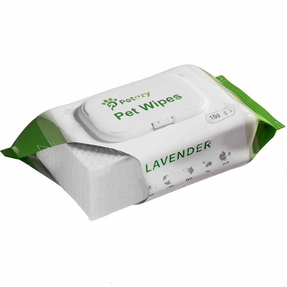 Petazy Dog Wipes For Paws And Butt Ears Eyes  Organic Pet Wipes For Dogs  Hypoallergenic Lavender Scented Dog Wipes Cleaning Deo