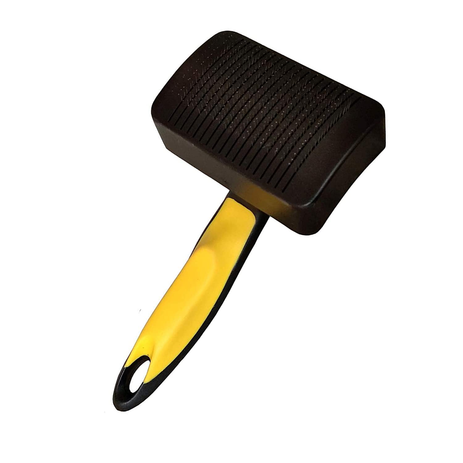 4Paws SelfCleaning Slicker Brush For Dogs & Puppies  Large Size Grooming Tool With AutoClean Button  Removes Loose Hair, Tan
