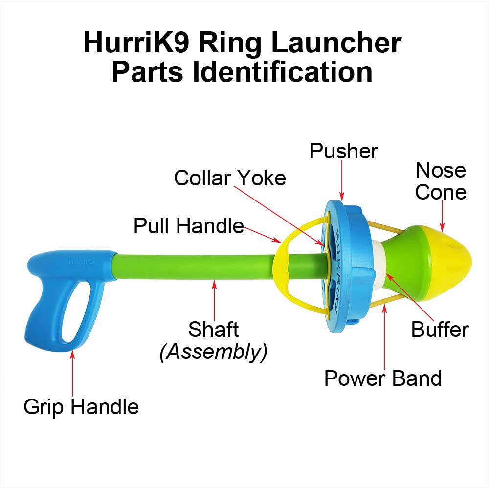 Hurrik9 - Flying Ring Launcher - Replacement Part - Pull Handle - Set Of 2