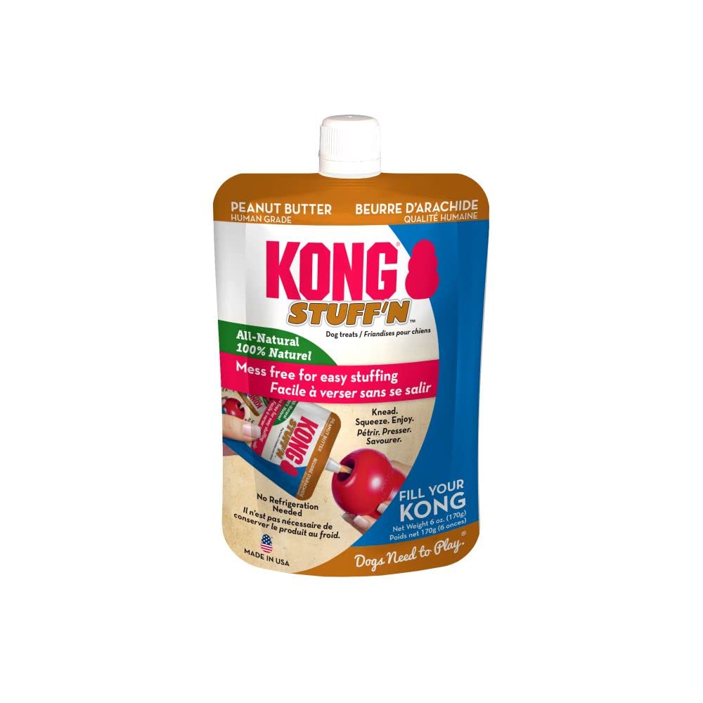 Kong - Stuff'N™ Dog Treat Paste - All-Natural Peanut Butter - 6 Oz Pouch, Made In The Usa