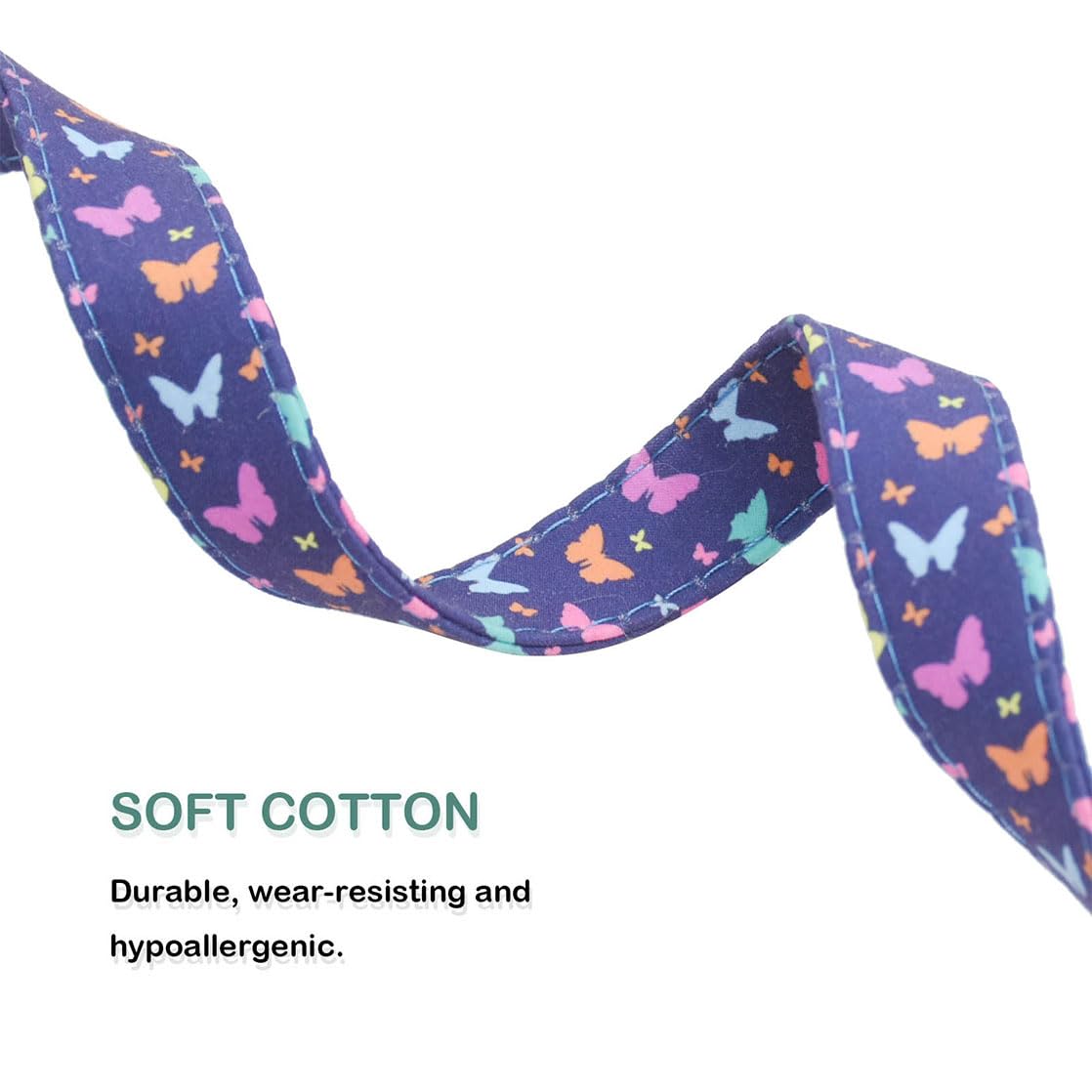 2 Pcs Cotton Dog Collar Soft Cute Flower -3 Sizes Soft Nylon Puppy Collar Adjustable For Girl Female Small Medium Large Dogs(02L