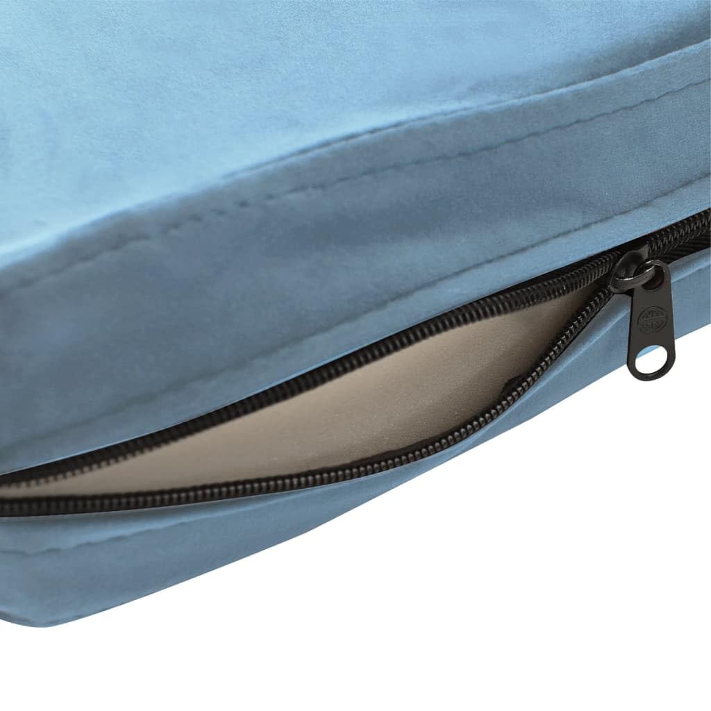 Vidaxl Small Dog Sofa/Cat Couch In Turquoise Plush With Anti-Slip Wooden Frame And Washable Cushion Cover For Poodle, Shih Tzu, And More