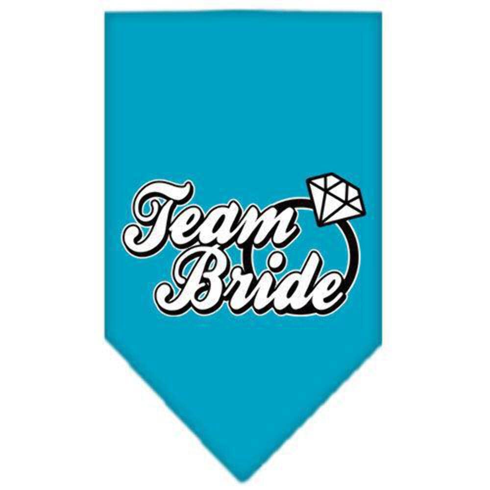 Mirage Pet Products Team Bride Screen Print Bandana, Large, Turquoise