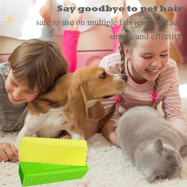 2 Pieces Pet Dog Cat Hair Remover, Block Roller Cleaner, Hollow Silicone Cleaner Brush For Sofa, Car Interiors, Furnishings, Car