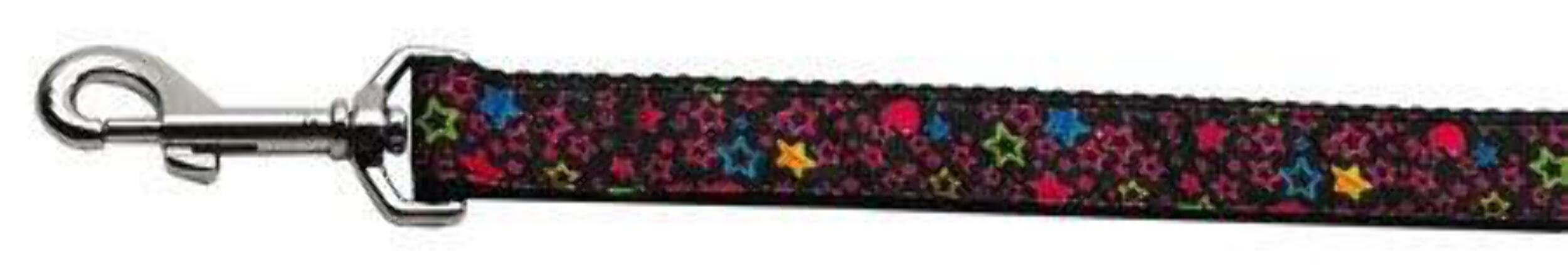Pet Dog & Cat Nylon Collar or Leash, "Black Star" 3/8" w x 6 ft. leash
