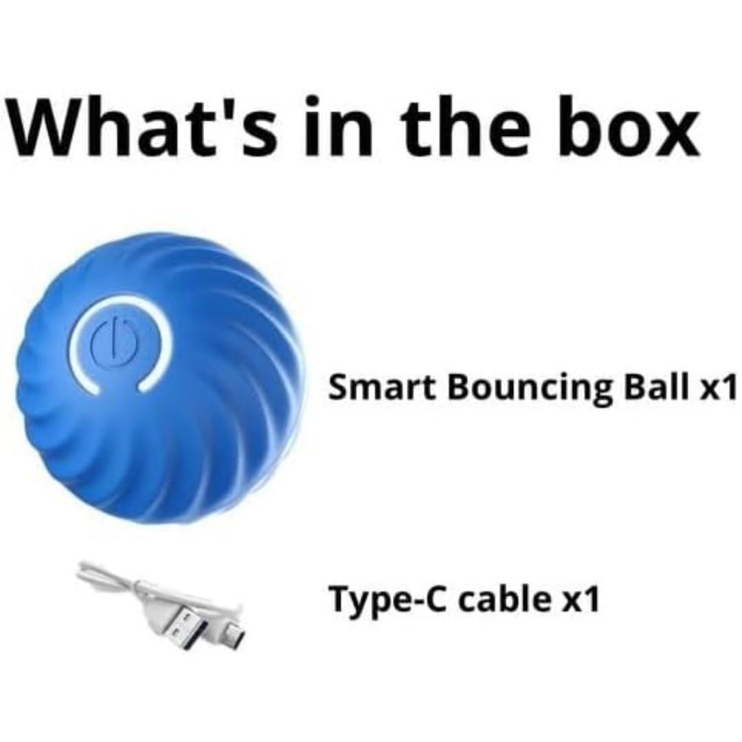 Interactive Dog Ball, Blue 2.2 Inch Electric Dog Toy For Small/Medium Dogs, Automatic Moving Electric Rolling Dog Toy, Ideal Gif