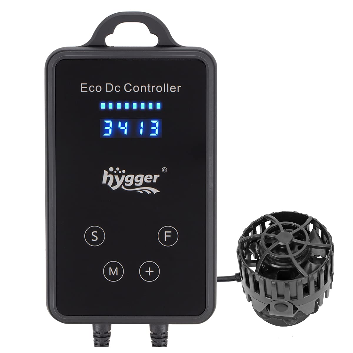 Hygger Quiet Magnetic Aquarium Wave Maker, 2600Gph Dc 24V Powerhead With Digital Led Display Controller, Submersible Water Inver