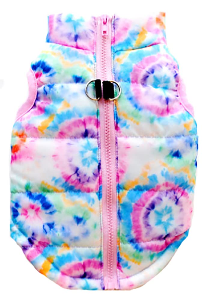 Marupet Winter Dog Vest - Waterproof & Windproof Warm Coat For Small/Medium Dogs In Cold Weather - Y-1-Rounds Multicolored