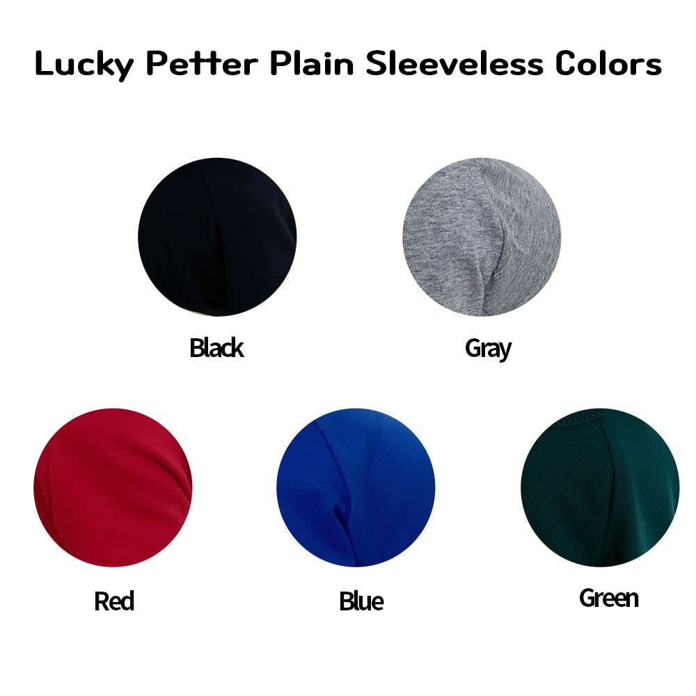 Lucky Petter Dog Sleeveless Tank Top Cotton Shirts For Dogs Plain Sleeveless T-Shirts Soft Breathable Cool Dog Shirt Pet Clothes