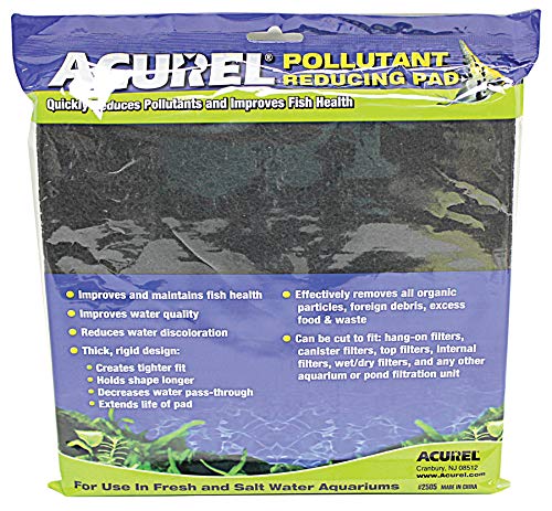 Acurel Llc Pollutant Reducing Media Pad, Aquarium And Pond Filter Accessory, 10-Inch By 18-Inch