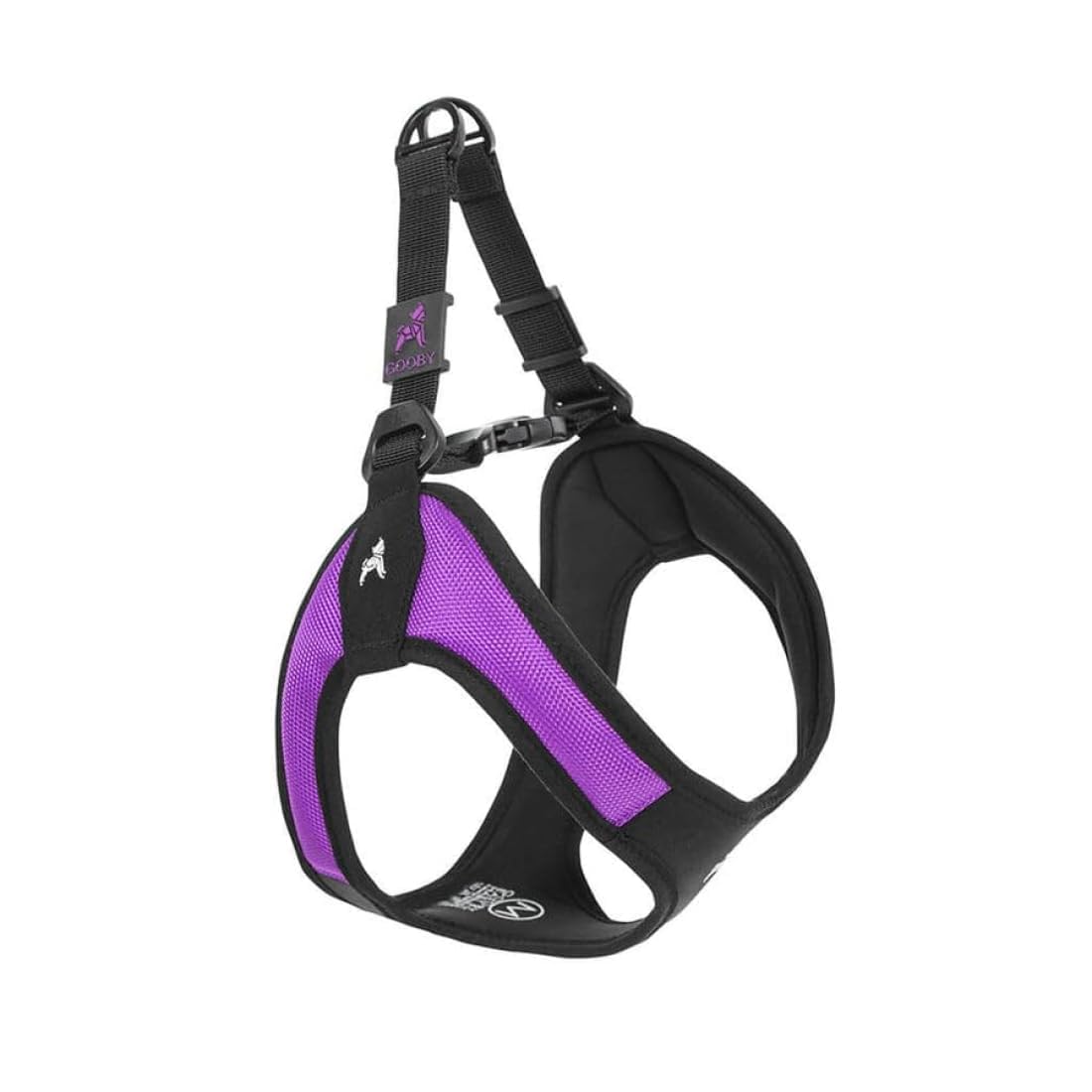 Gooby Escape Free Easy Fit Harness - Purple, Medium - No Pull Step-In Patented Small Dog Harness With Quick Release Buckle - Per