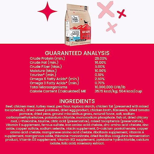 I AND LOVE AND YOU Baked and Saucy Dry Dog Food - Beef + Sweet Potato - Prebiotic + Probiotic, Real Meat, Grain Free, No Fillers