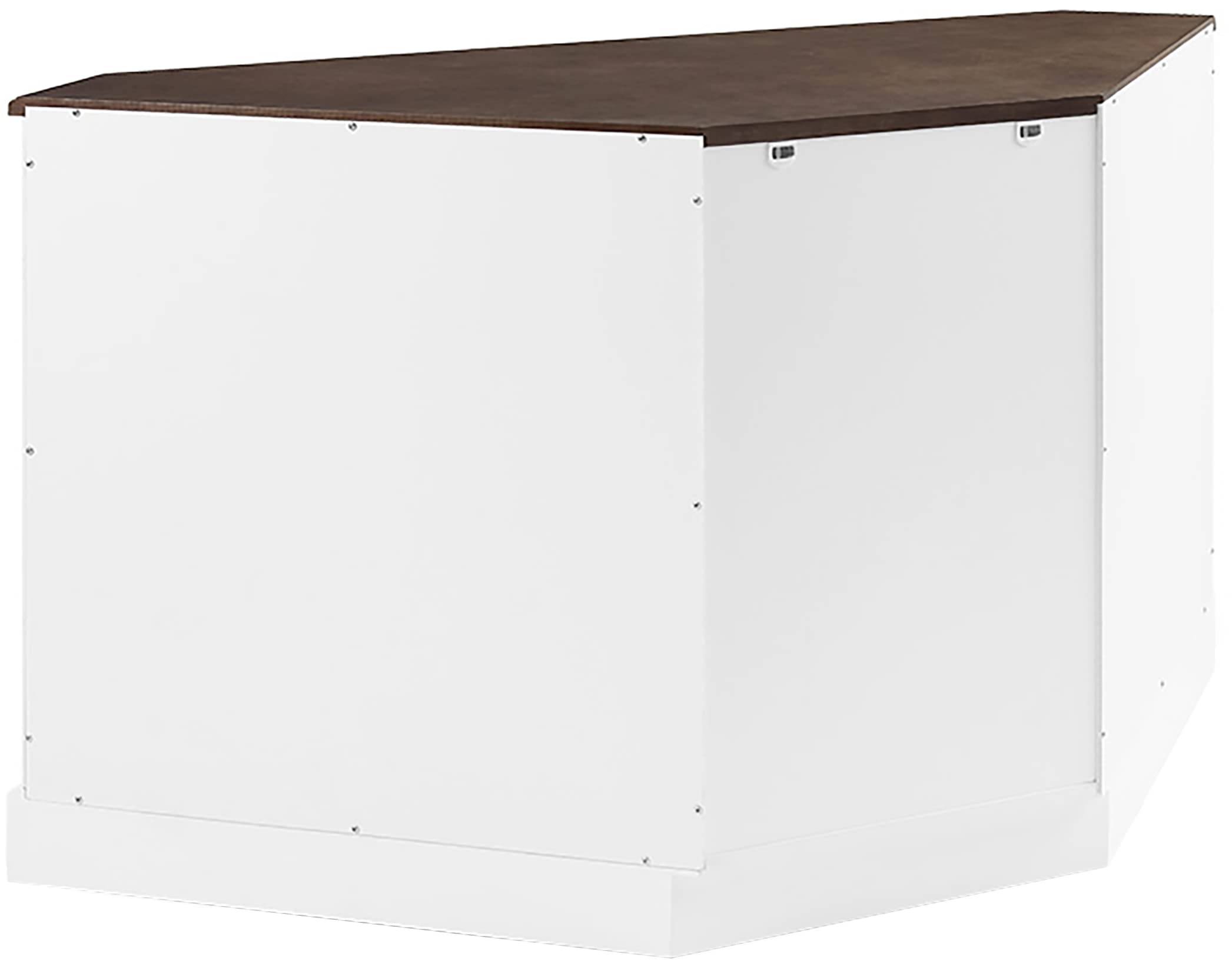 Crosley Furniture Winslow Corner Dog Crate Credenza Kennel for Pets, White