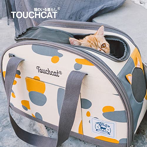 Touchcat 'Tote-Tails' Designer Airline Approved Folding Travel Cat Carrier - Airline Pet Carrier with Designer Tail and Trims