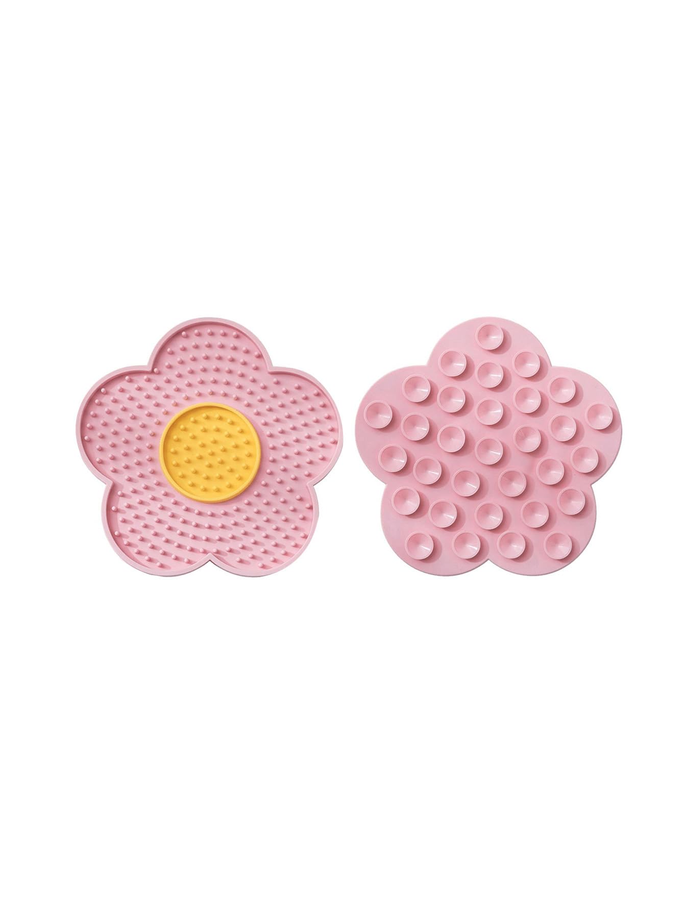 Qwinee Lick Mat For Dogs Cats Flower Shaped Pet Slow Feeder Dog Cat Puppy Bowl Lick Pad For Dog Fun Alternative To Slow Down Eat