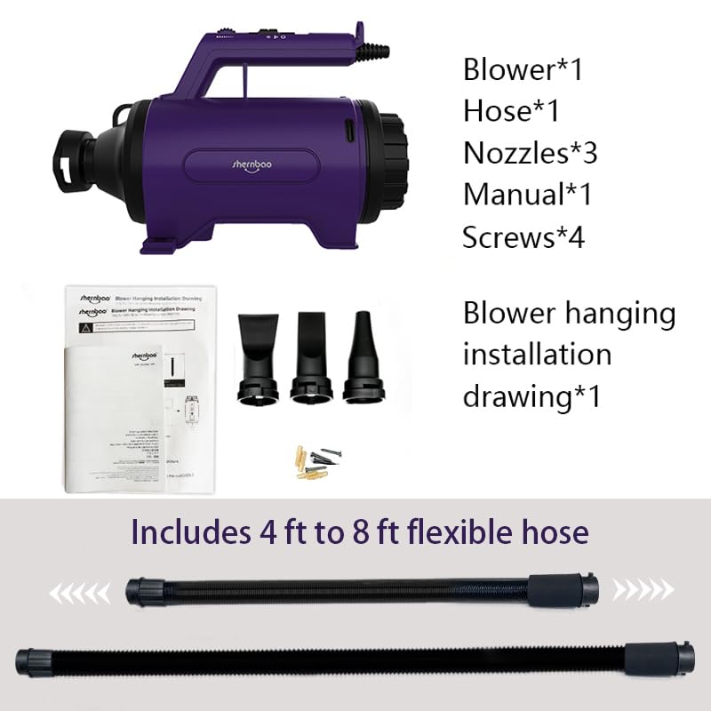 Dog Dryer High Velocity Professional Dog/Pet Grooming Force Hair Dryer/Blower